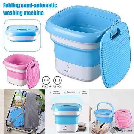 Mini Foldable Washing Machine with Spin Basket – Portable Deep Cleaning Washer for Baby Clothes, Travel, Apartment & Home